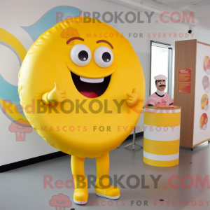 Geel Donut-mascottekostuum...