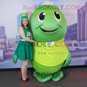 Lime Green Whale maskot...