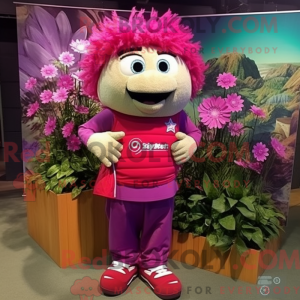 Personnage mascotte bouquet...