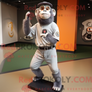 Grå Capuchin Monkey maskot...