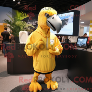 Gul Vulture maskot kostume...