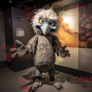 Gray Harpy mascot costume...
