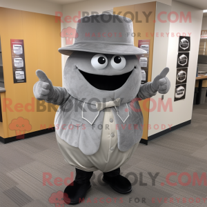 Gray Lasagna mascot costume...