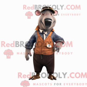 Rust Tapir maskotdraktfigur...