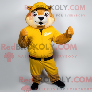 Guld murmeldyr maskot...
