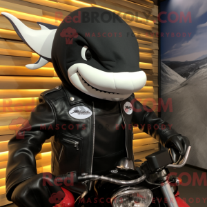 Zwart orka-mascottekostuum...