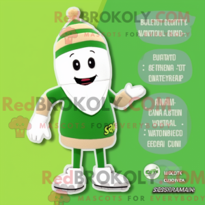 Cream Green Bean maskot...