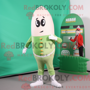 Cream Green Bean maskot...