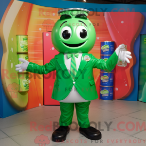 Green Soda Can maskot...