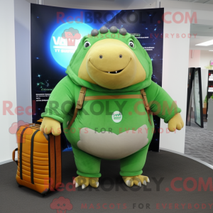 Personaggio mascotte verde...