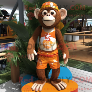 Orange Monkey maskot...