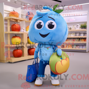 Sky Blue Apple maskot...