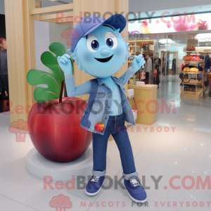 Sky Blue Apple maskot...