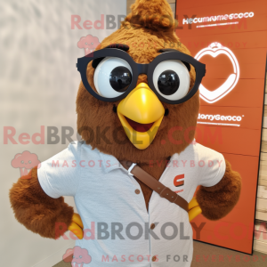Rust Chicken mascot costume...