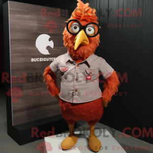 Rust Kylling maskot kostume...