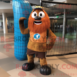 Rust Volleyball Net mascot...