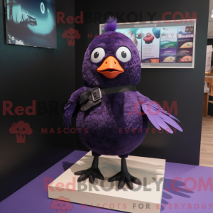 Paars Merel mascottekostuum...