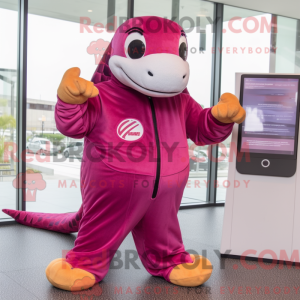 Magenta Python mascot...