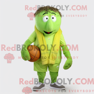 Lime Green Kiwi mascot...
