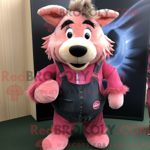 Pink Vildsvin maskot...