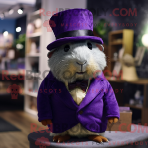 Purple Guinea Pig mascot...