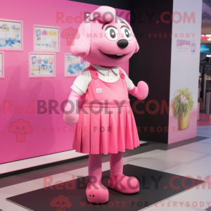 Rosa Maskottchen Kostüm...