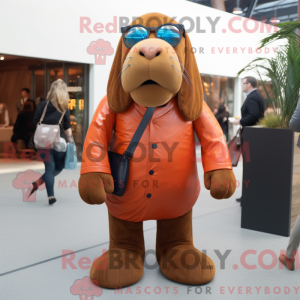 Rust Walrus maskot kostume...