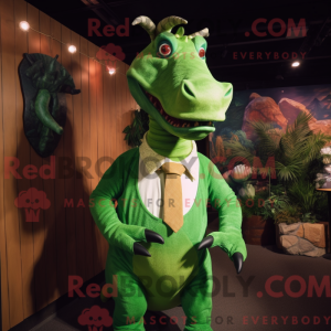 Personaggio mascotte verde...