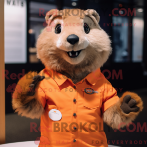 Orange Marmot mascot...