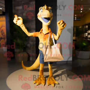 Guld Coelophysis maskot...