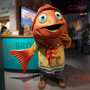 Maskotdraktfigura Rust Fish...