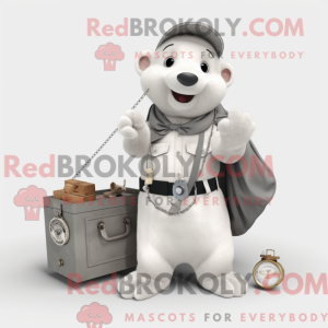 Sølv Hermelin maskot...