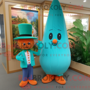 Turkis gulrot maskot drakt...