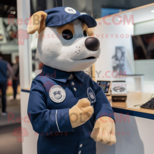 Navy Dog mascotte kostuum...