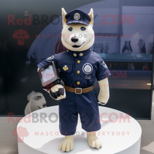 Navy Hunde maskot kostume...