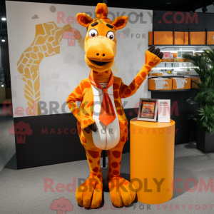 Máscara de girafa laranja...