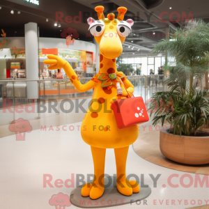 Máscara de girafa laranja...