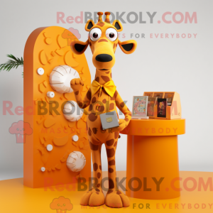Máscara de girafa laranja...
