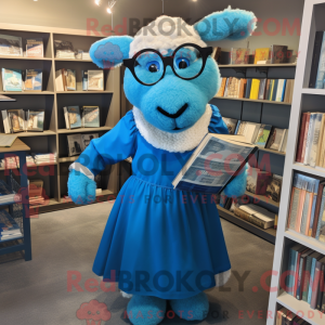 Blue Sheep mascot costume...