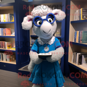 Blue Sheep mascot costume...