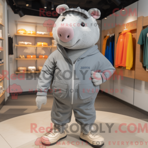 Disfraz de mascota Grey Sow...