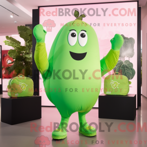 Limegrøn kartoffel maskot...