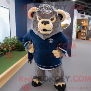 Navy Buffalo maskot kostume...