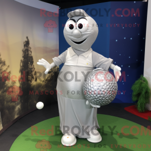 Silver Golf Ball mascot...