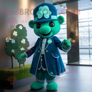 Teal Four Leaf Clover...