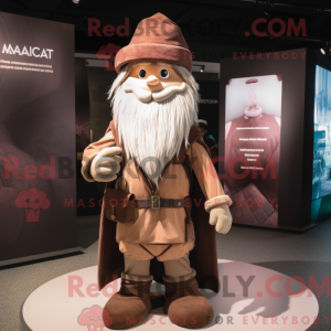 Brown Wizard mascot costume...