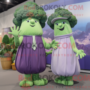 Lavendel-Brokkoli-Maskottch...