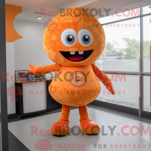 Orange Donut maskot kostume...