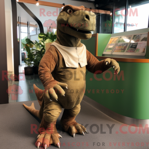 Brown Iguanodon mascot...