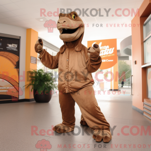 Brown Iguanodon mascot...